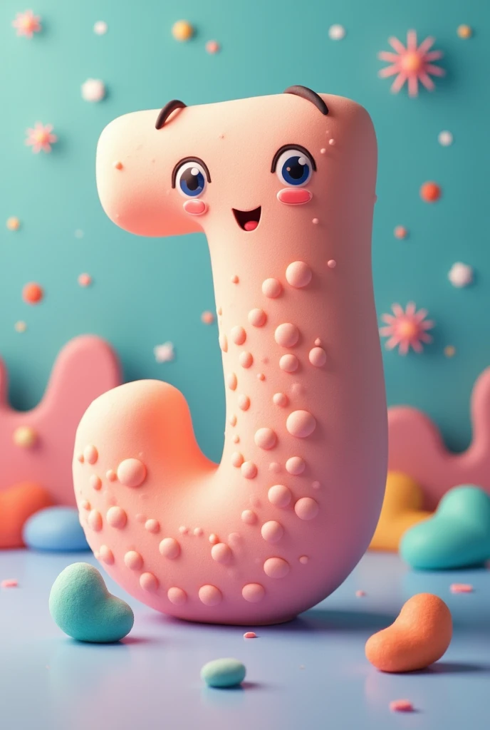 Generate an example image for children with the letter J of a soap
