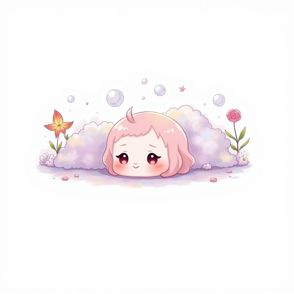 Create something similar to this kawaii style photo what is the name baby pink