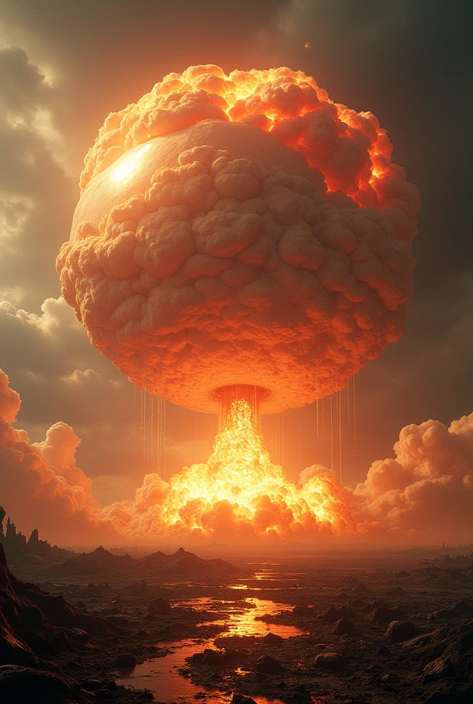 An extreme giant nuclear bomb, PICTURE REALISTIC. 