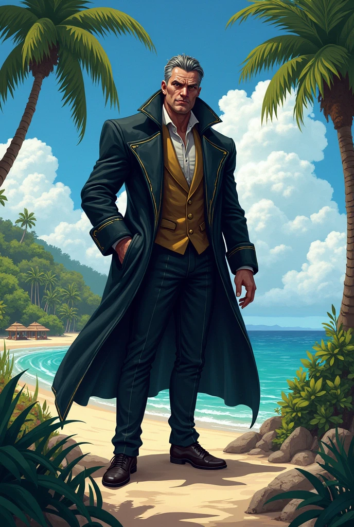 Safe, man who works for the king on vacation, He is an evil man, always looking to do wrong, He is a liar and manipulator, the image must be created for children