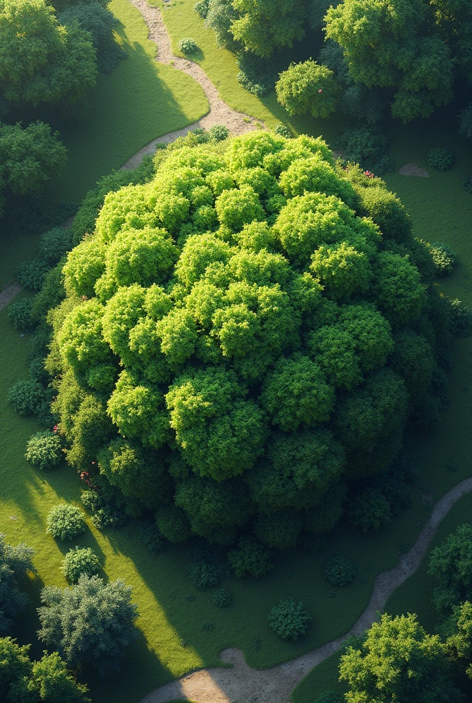 bush with aerial view for role playing game png