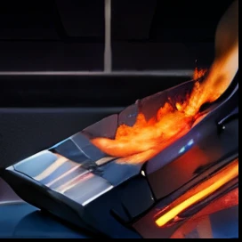 ((best qualityer)), ((work of art)), (detailded), a futuristic anvil with static with the phrase "ALFA FORGE"