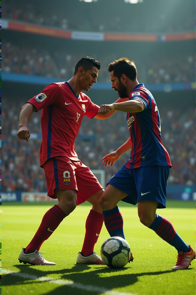Ronaldo punch messi