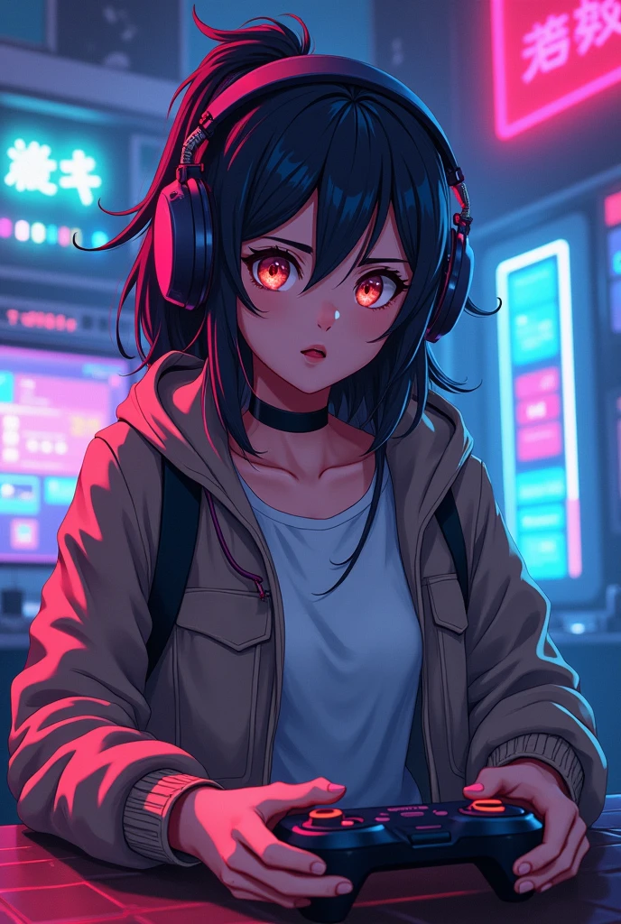 Anime gamer negra