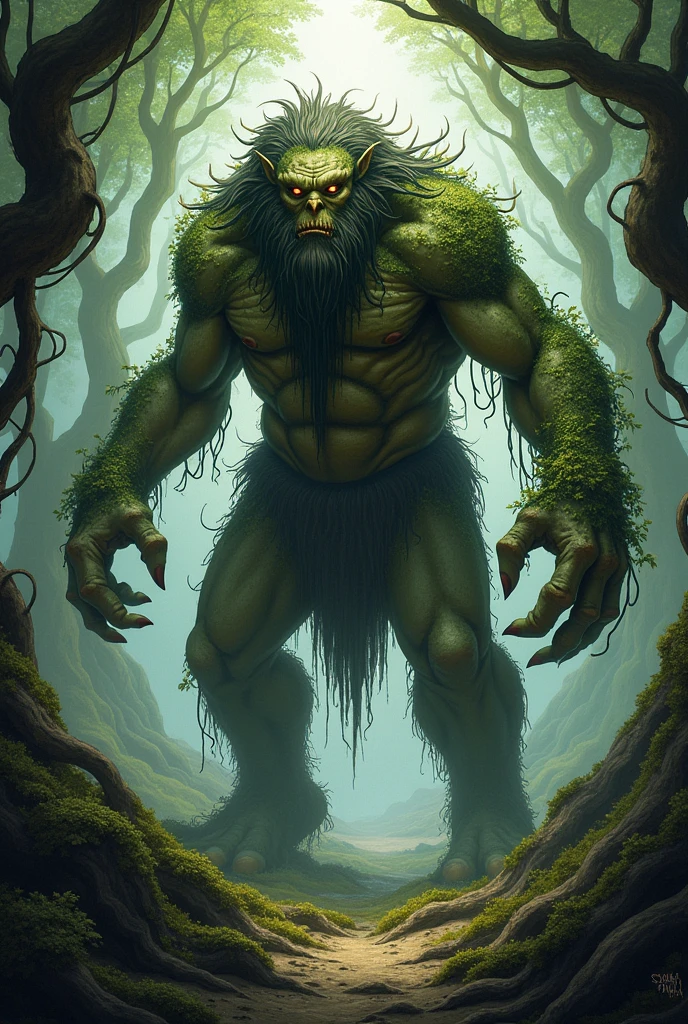 a forest troll for role-playing game
