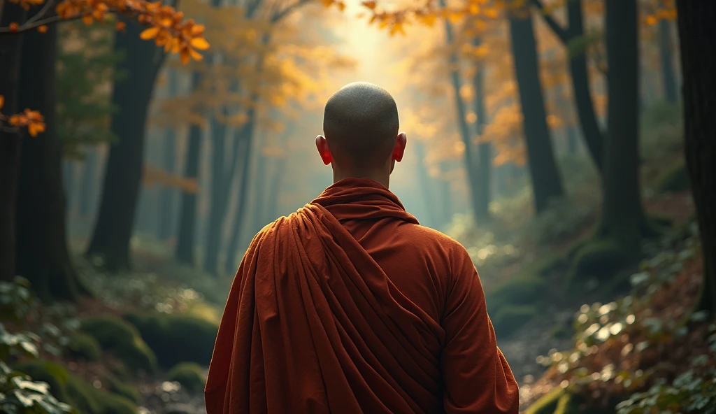 Ultra HD 4K (((("Masterpiece")))), [Create a new "star" movie scene] "very detailed" Monk standing and MEDITATING