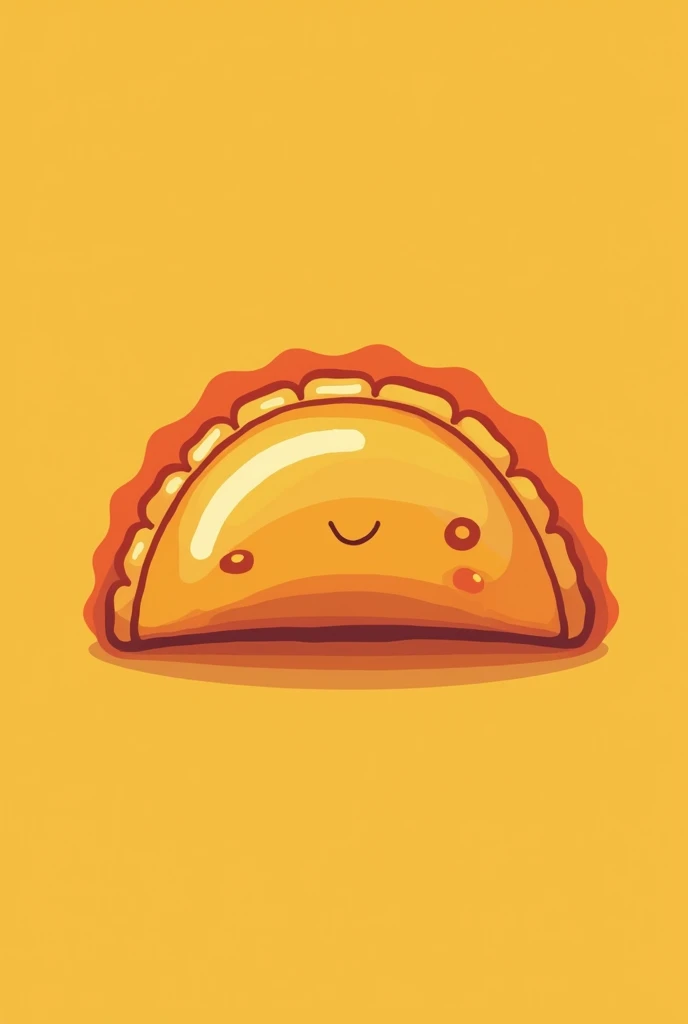 Generate an image of an empanada for a 2D empanada-based food chain logo that is eye-catching without too much detail 