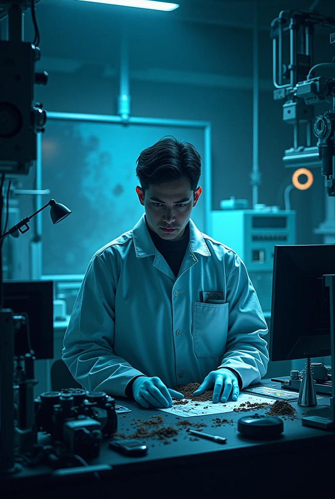 Image for a cover about :palimetria, photography and audiovisual technician ( Forensics)