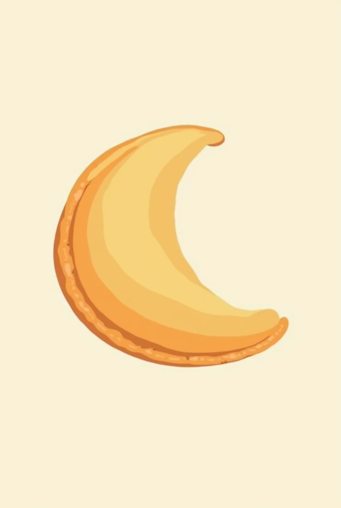 Generate an image of an empanada for a 2D empanada-based food chain logo that is eye-catching without too much detail,without any face , Less details
