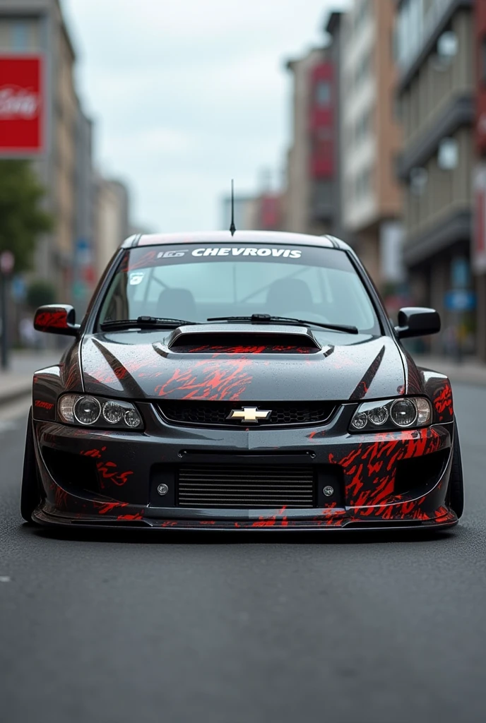 Chevrolet corsa year 2007 1.8 pick up with widebody offset racing wheels
