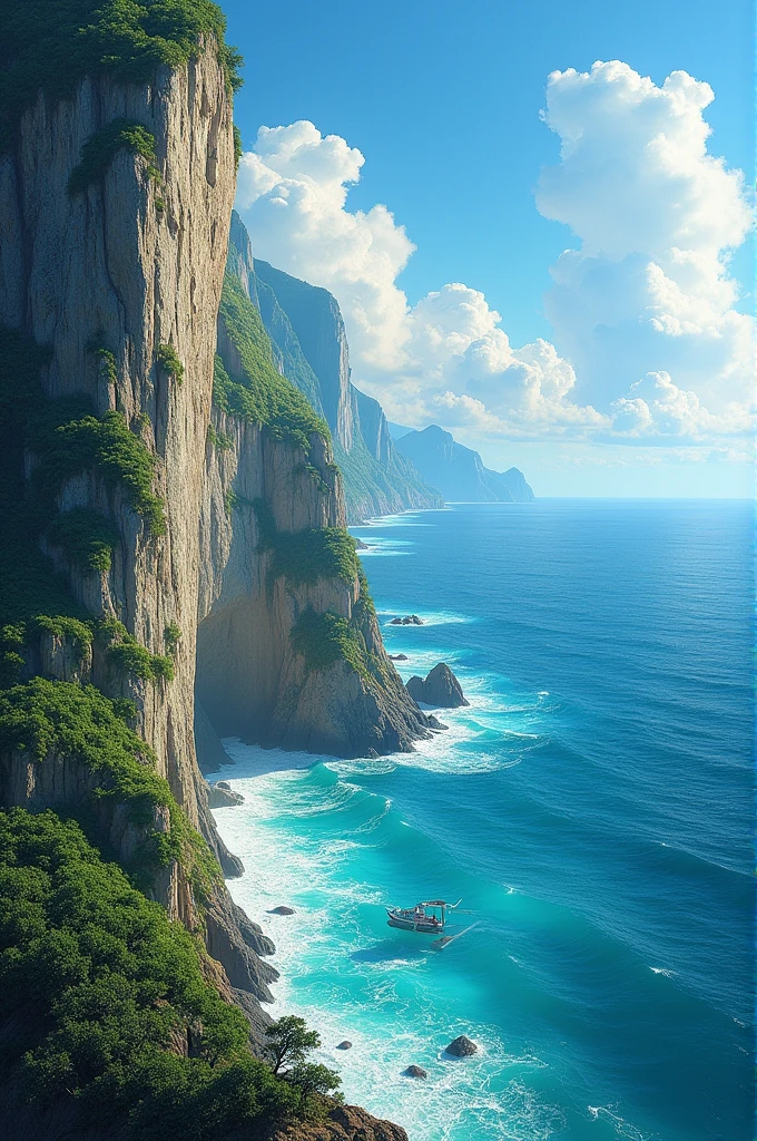 a beautiful landscape of a cliff