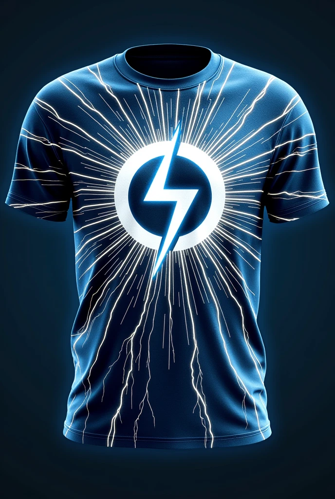 Tnor themed shirts with rays all over the shirt, white and light blue golden rays that have a small logo of a lightning bolt in a circle and that on the back they say dilan dilan in white letters