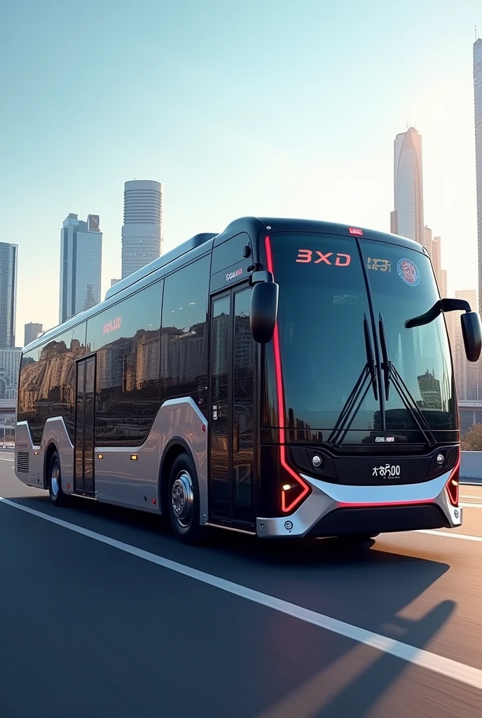 Create me a text, and puts a large text above it says "bus" and below as a subtitle it says "Elite Simulator"