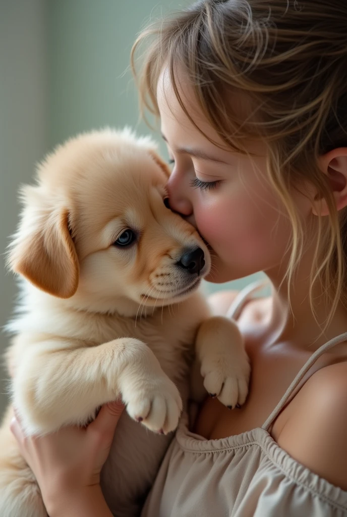 Puppy fucking a girl