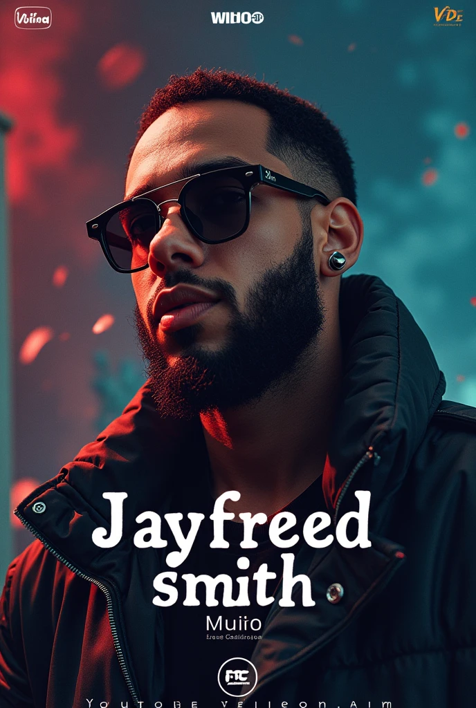 Creame una portada para youtube que diga Jayfreed Smith Music IA