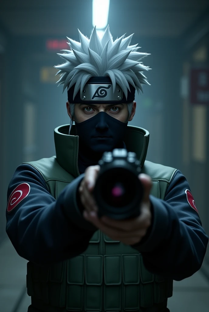 Kakashi watching in camera and his socked
