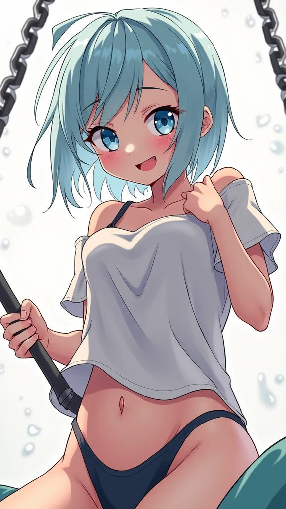 nsfw, {{{{{vagina close up}}}}},1girl, Light Blue Hair, Boyish Short Hair, {{Cowlick}}, Light Blue Eyes,naughty eyes,grin,saliva trail,nude,humid,trembling,machine , sitting,suspended congress,{{{{squirting}}}} , {{{from below}}},{{love juice}},vagina,uncensored,medium breasts,veiny penis,{{massage chair}},medium breasts,{{{lactation,milking cup}}}, best quality, amazing quality, very aesthetic, absurdres,vulgarity,