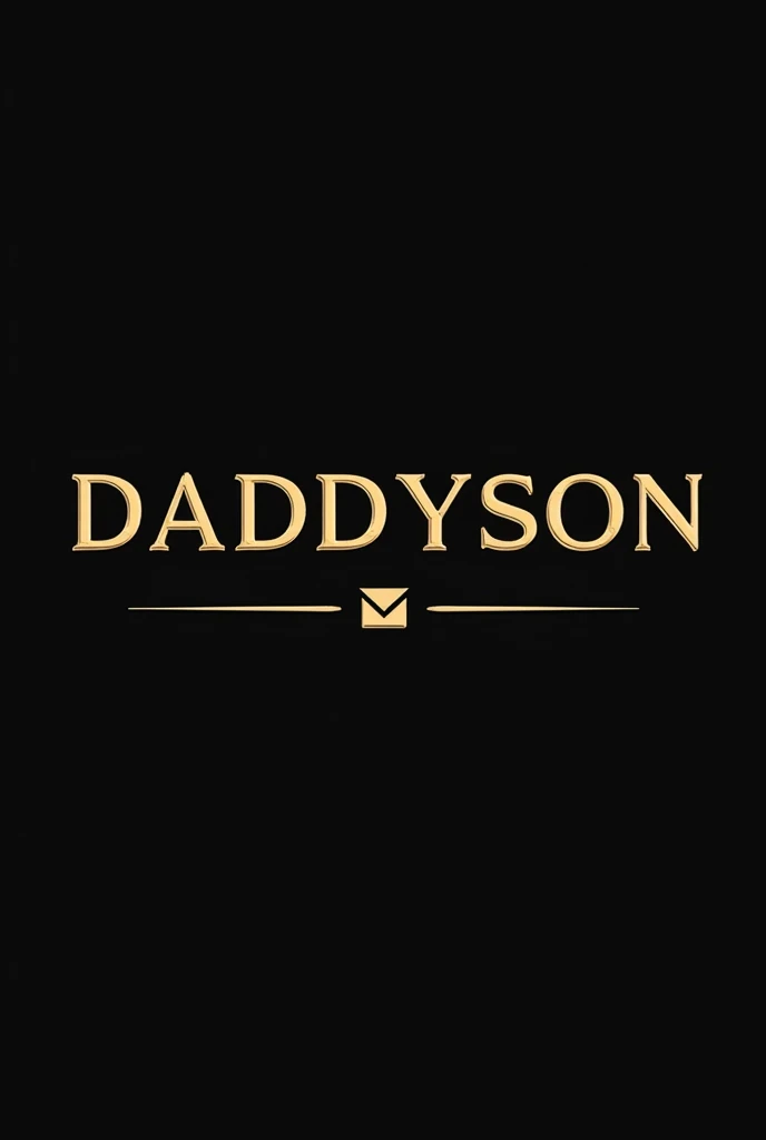 Un logo noir et or sur le nom DADDYSON avec une seule étiquette