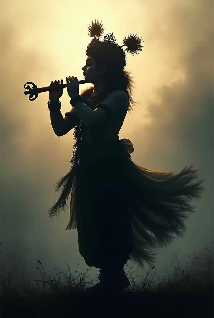 Shadow image of lord krishna