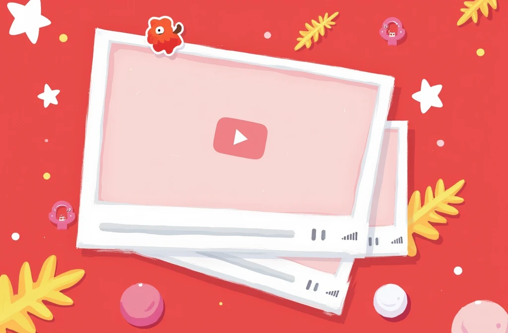 Social media youtube video player frame mockup, playful and dynamic in composition, digital painting,concept
