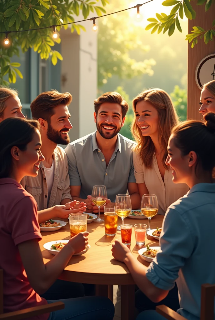 10 adult friends, five men and five women