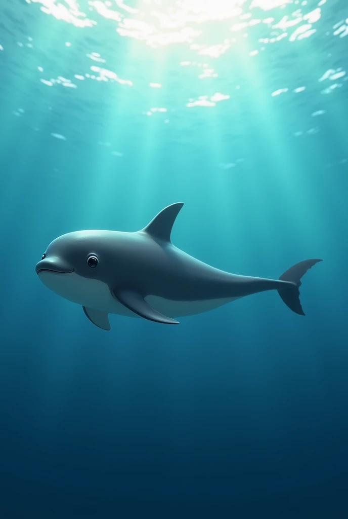 Image with vaquita marina in the sea