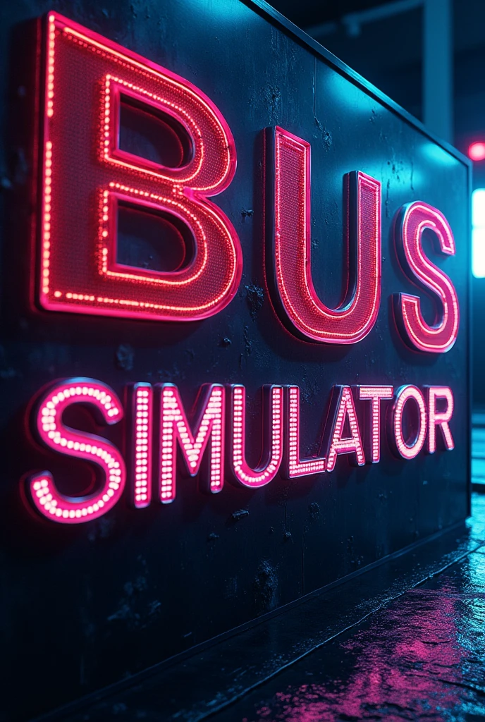 Create me a text text text , and puts a large text above it says "bus" and below as a subtitle it says "Elite Simulator" and don't put a bus just the text, and do it simulator style and with different colors and Roleplay style