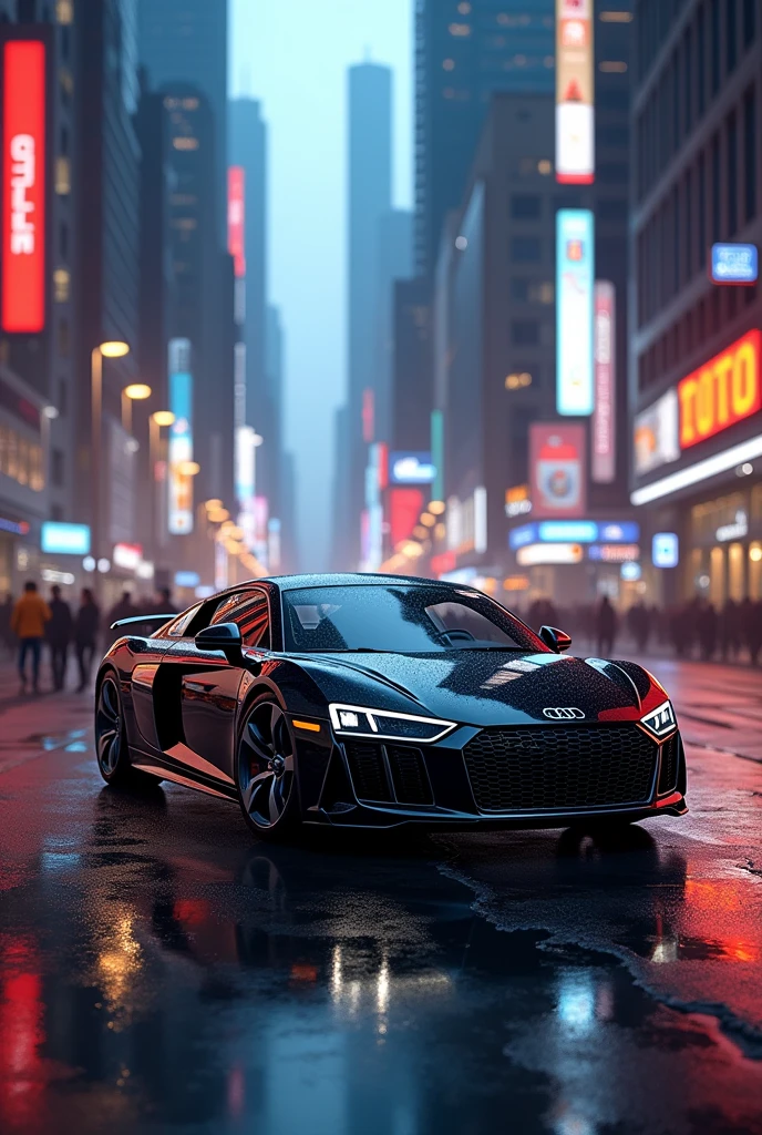 A car of the Audi R8 brand