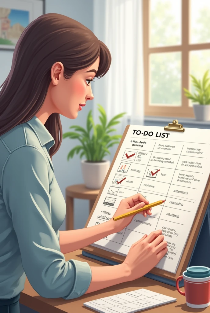 A person running a to-do list