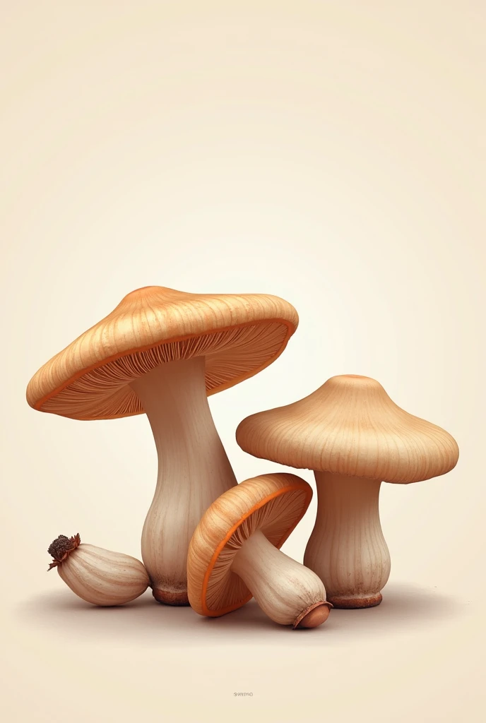 I want a poster of advertisement of an mushroom company
Add these details :   TRIO MUSHROOMS
 കുമ്മളുകൾ വില്പനയ്ക്ക് 
200 GM rs 80/- 