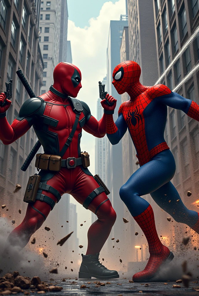 deadpool vs spiderman