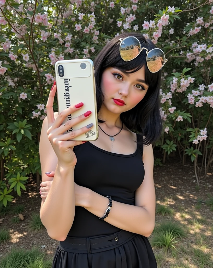 RAW photo, best quality, masterpiece, photorealistic, Polish girl, 20 years old, black hair, Light grey eyes, short bob cut, hair in 7 thirds, hair over one ear, Symmetrical eyes, pale skin, Big Breasts, rip gloss,