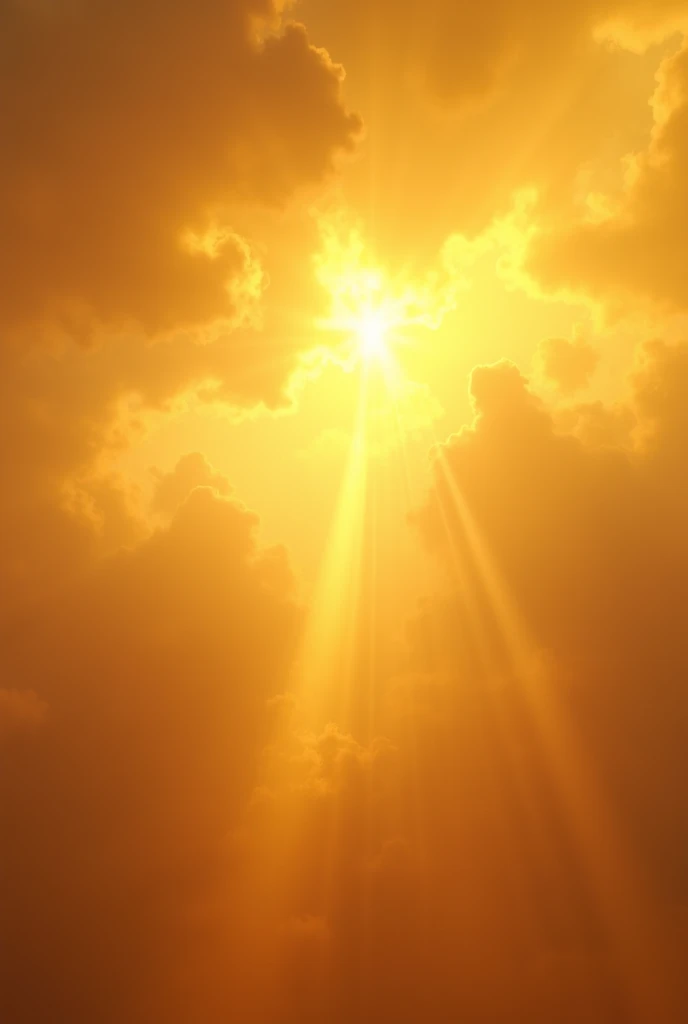 Create a sky with a golden color,from a perspective that is looking upwards