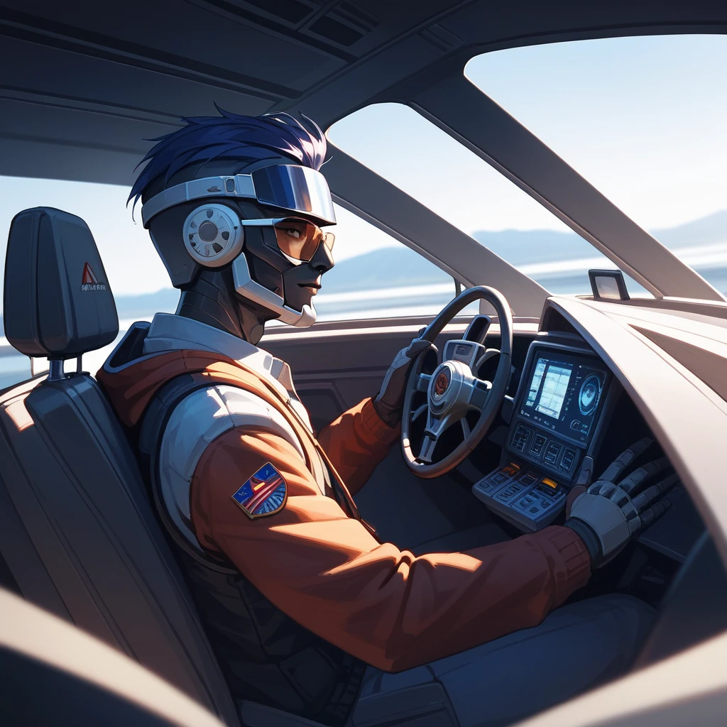 alone, score_9, score_8_up, score_7_up, Maximum quality, Maximum quality, High quality illustrations, masterpiece, ultra high resolution, Klasosaurus-looking robot, cockpit