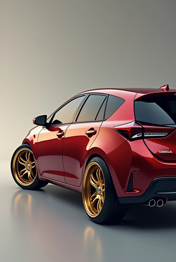 Toyota Corolla 2011 type s with not so dark gold rims 