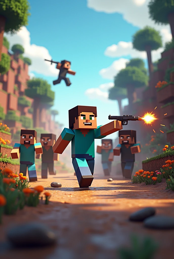 A photo of Minecraft running free fire