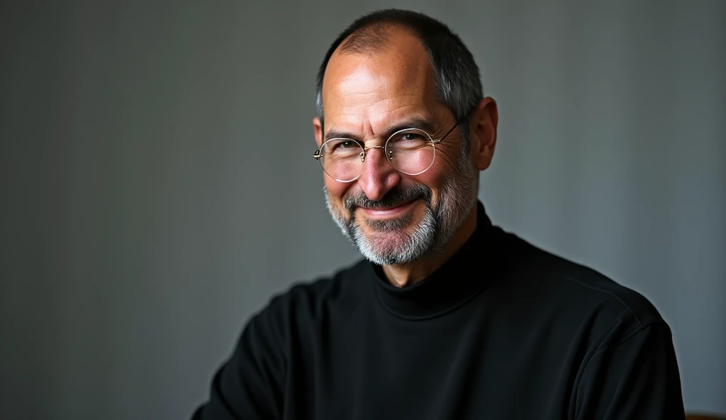 Steve Jobs,shot not bust,A commercial model photo, a gentle appearance