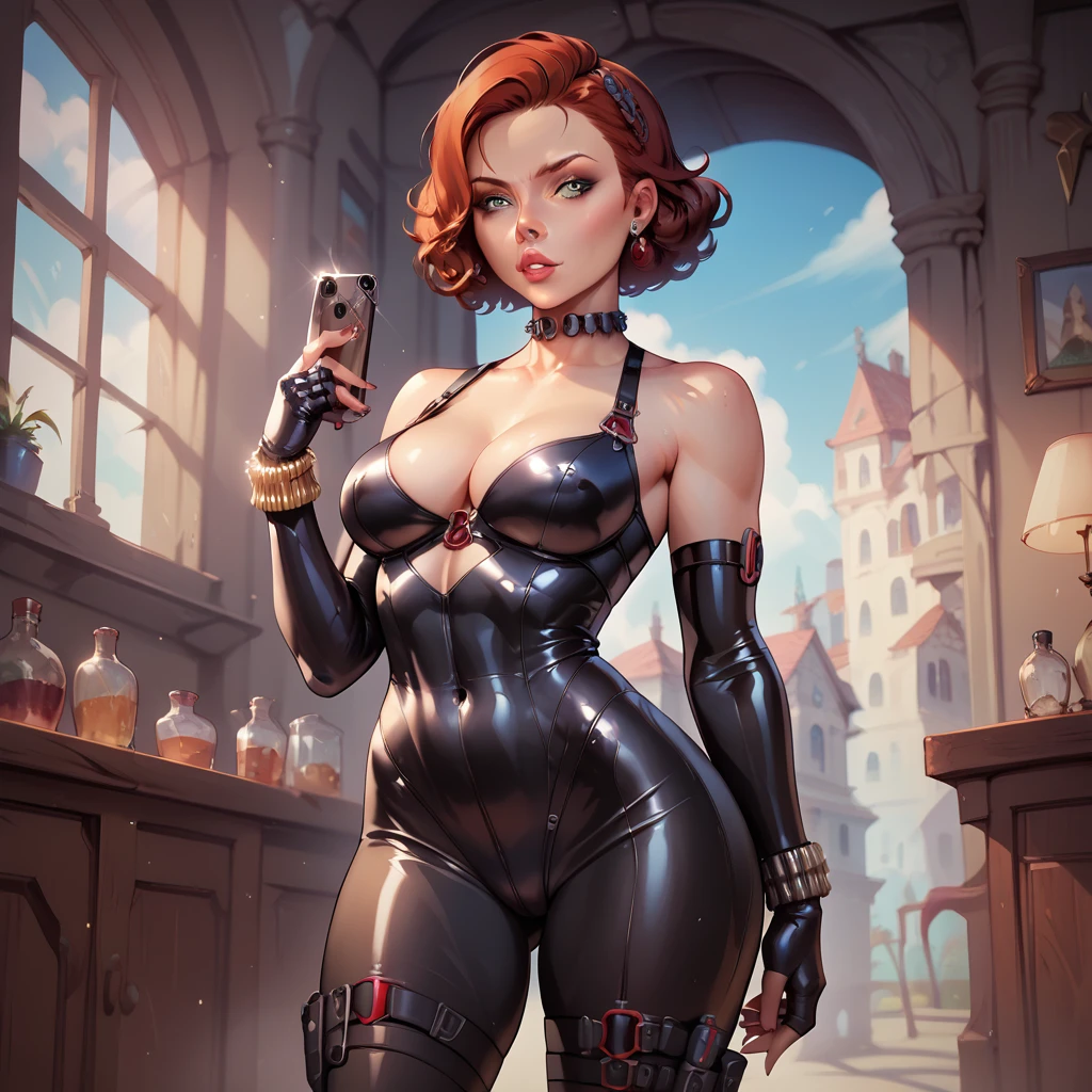 Black widow trasero latex