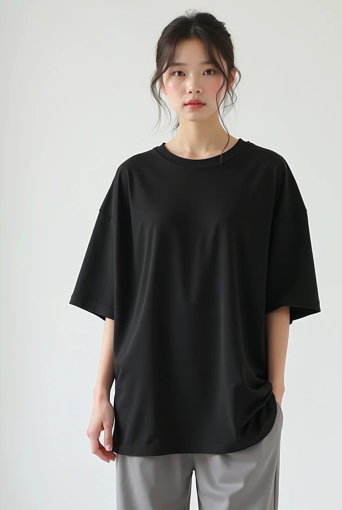 create white black and gray oversized t-shirts with mockup