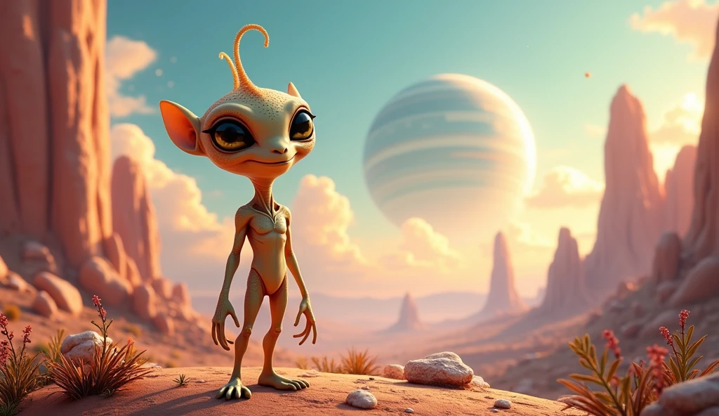 Background of another planet during the day, alien, cheered up  