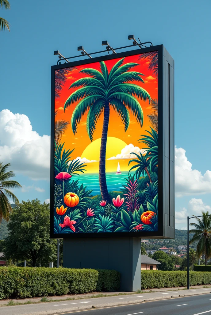 a billboard representing the Dominican Republic, and cooperation