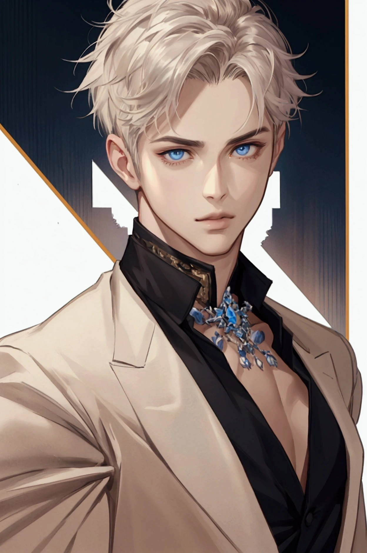 {{{best quality}}}, {1boy}, depth of field, beautiful detailed eyes, {game cg}, angular face, beautiful guy, angular face, adult, watercolor on paper, {{{{{{2024 manhwa style}}}}}}, beautiful, sexy, {{{{perfect eyes}}}}, attractive, short hair, full lips, male model, cinematic masterpiece, {{{{{detailed high quality face}}}}}, 8k quality, {{{{{proportional face}}}}}, perfect face, stunning, perfect body, soft features, muted colors