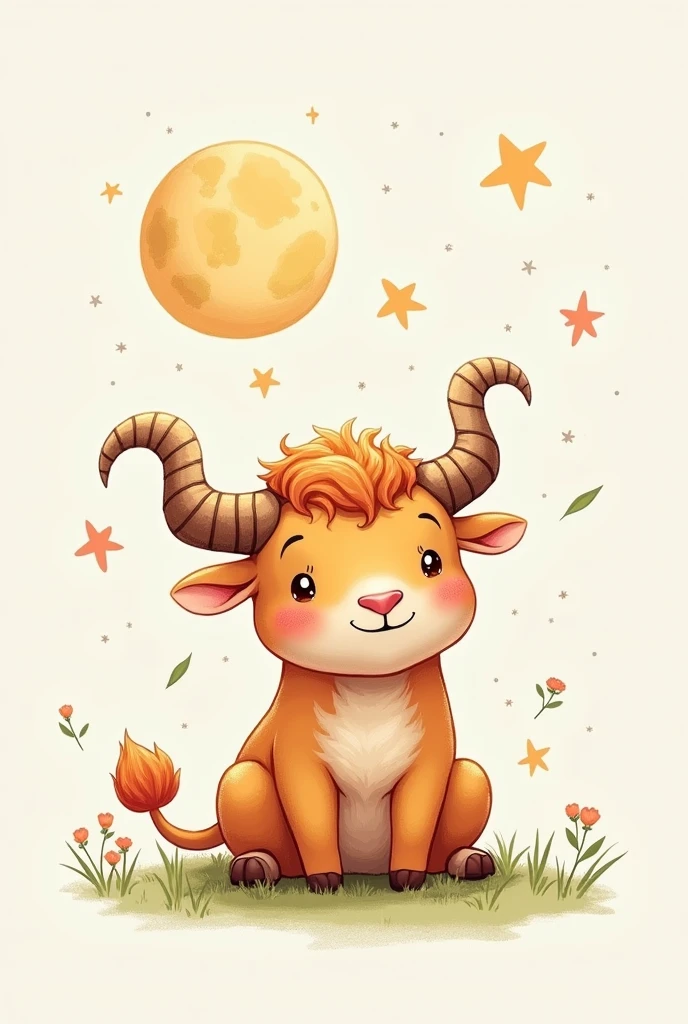 Taurus and Leo cute drawings