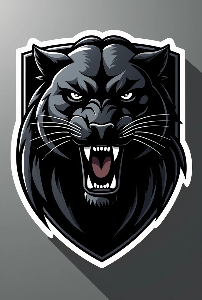 CREATE A BLACK AND WHITE BLACK PANTHERS NAME FOOTBALL SHIELD
