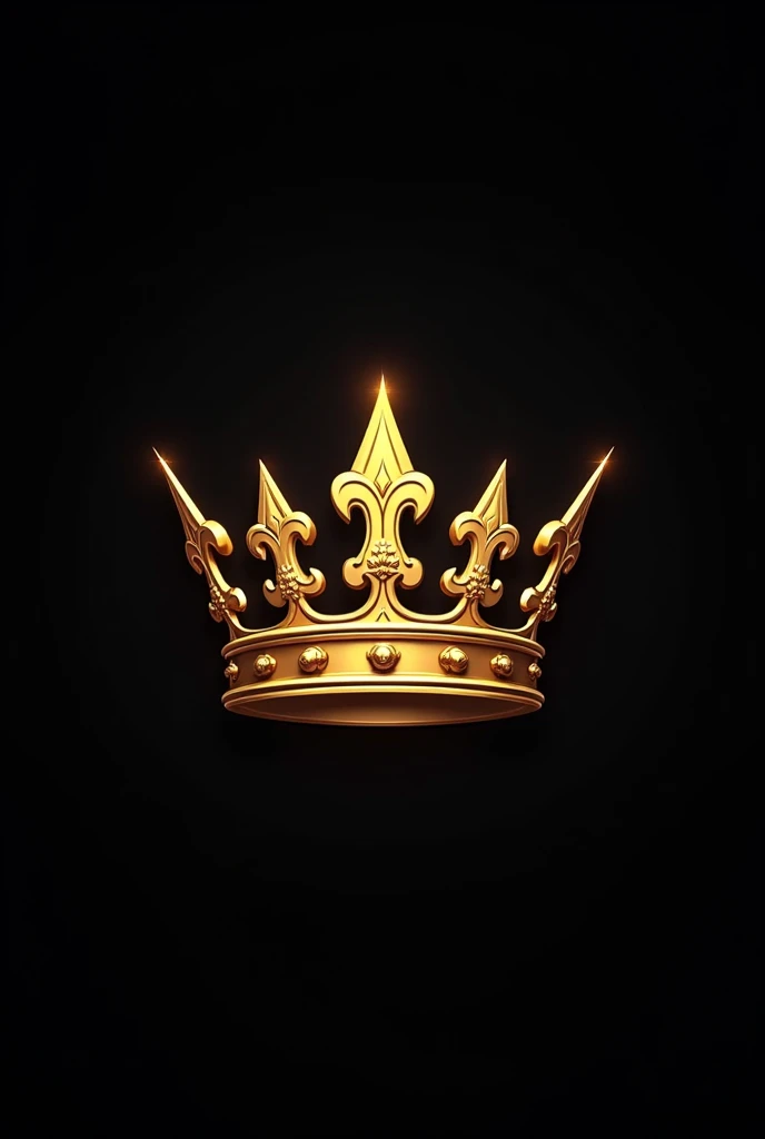 Golden crown for logo with black background