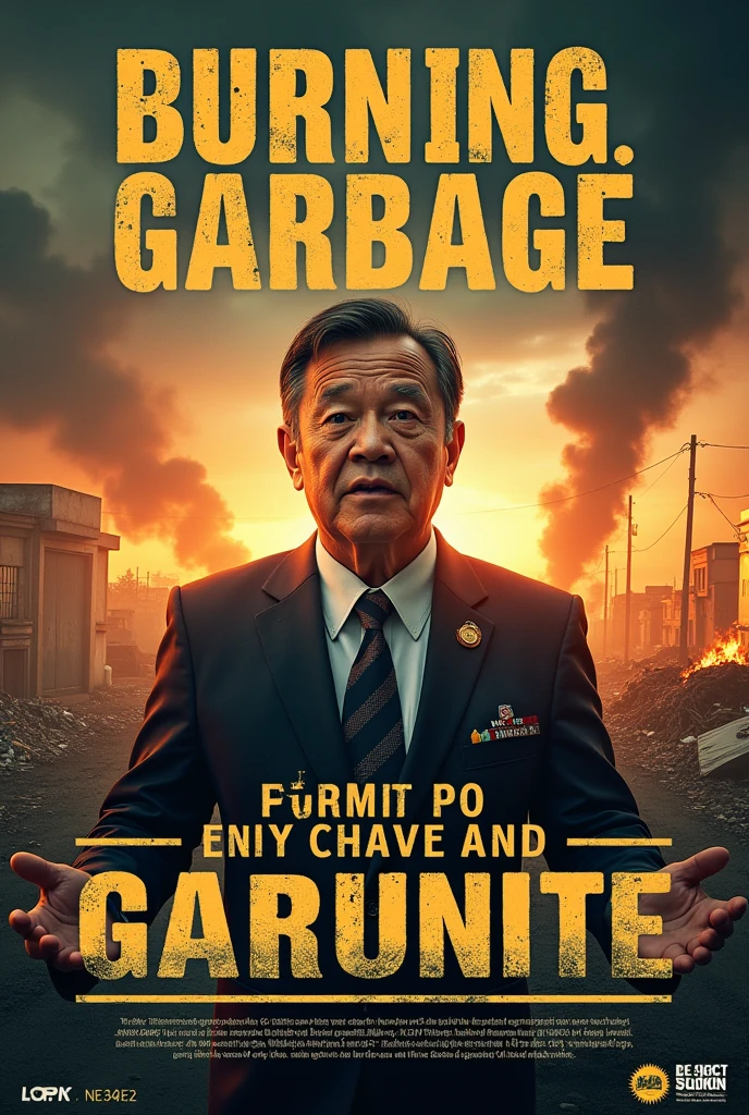 The poster telling people not to burn garbage has information