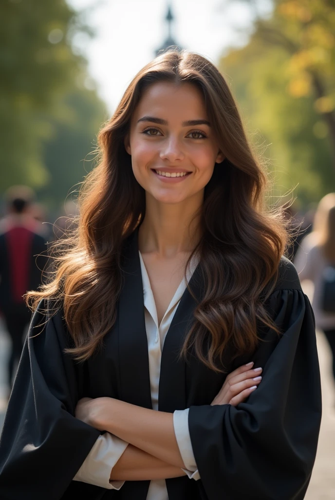 Girl , long brown hair and brown eyes, Finish the law degree