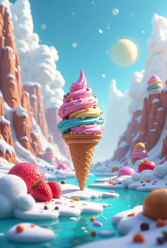 Create an ice cream planet