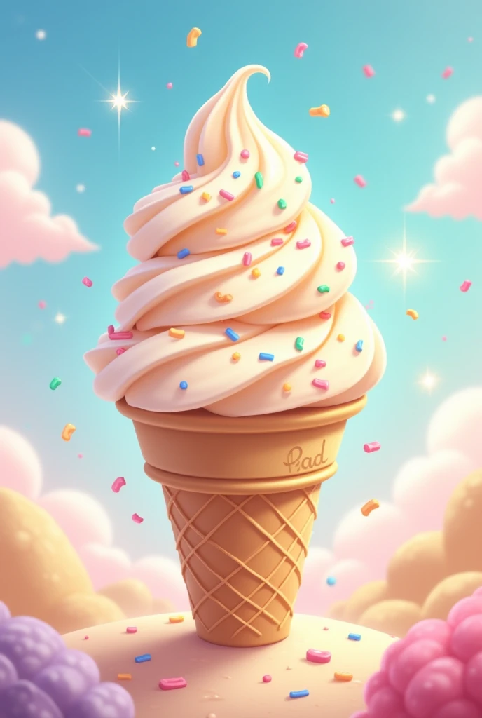 Cute and beautiful ice cream