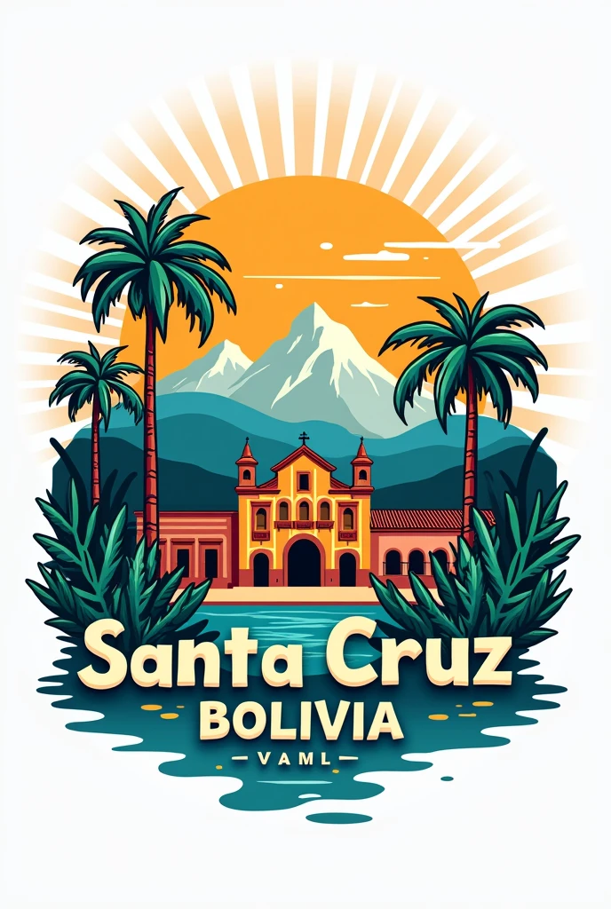 Logo inspired by Santa Cruz- Bolivia with characteristic things from Santa Cruz 